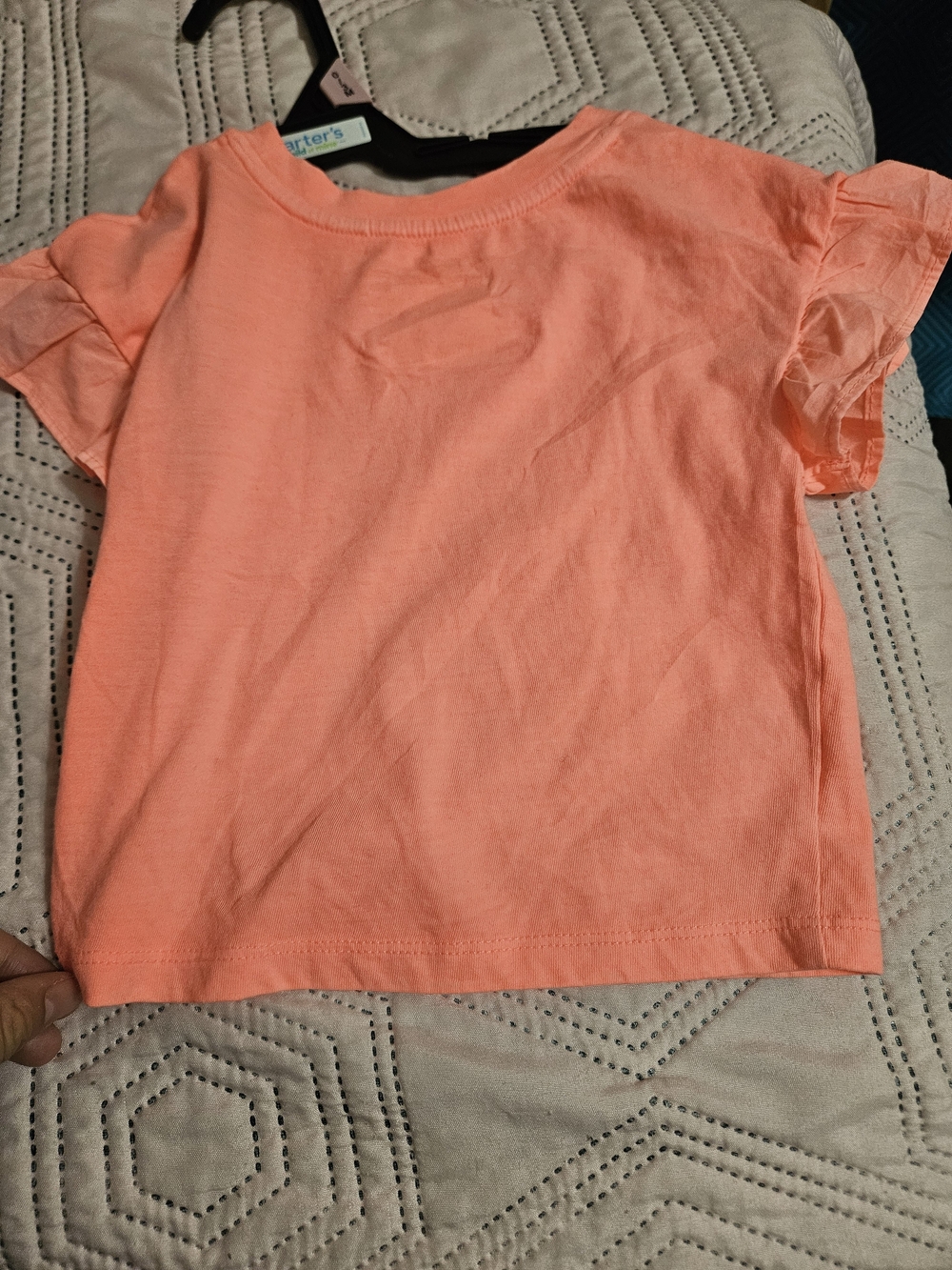 Cat & Jack Coral Pink Girls' Short Sleeve Top 12 Months